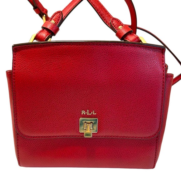Lauren Ralph Lauren Bags Lauren Ralph Lauren Whitby Leather Small Crossbody Bag Fall Red